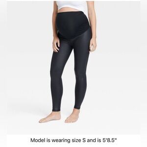 High Gloss Maternity Leggings - Isabel Maternity by Ingrid & Isabel Black XL
